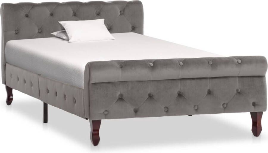 Decoways Bedframe fluweel grijs 100x200 cm