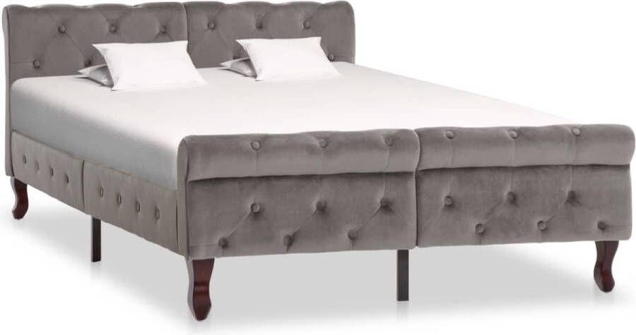 Decoways Bedframe fluweel grijs 120x200 cm