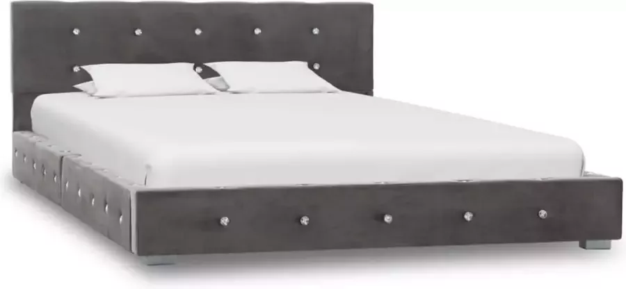 Decoways Bedframe fluweel grijs 120x200 cm