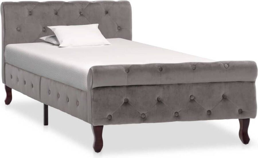 Decoways Bedframe fluweel grijs 90x200 cm