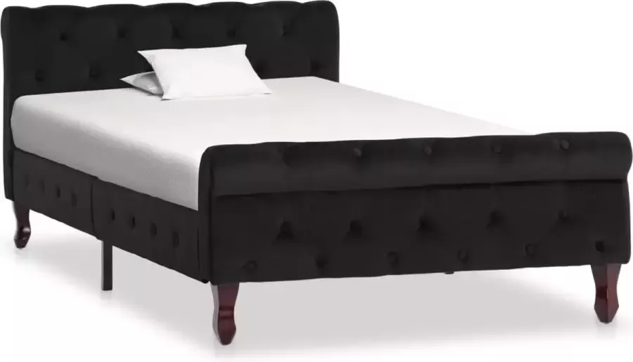 Decoways Bedframe fluweel zwart 100x200 cm