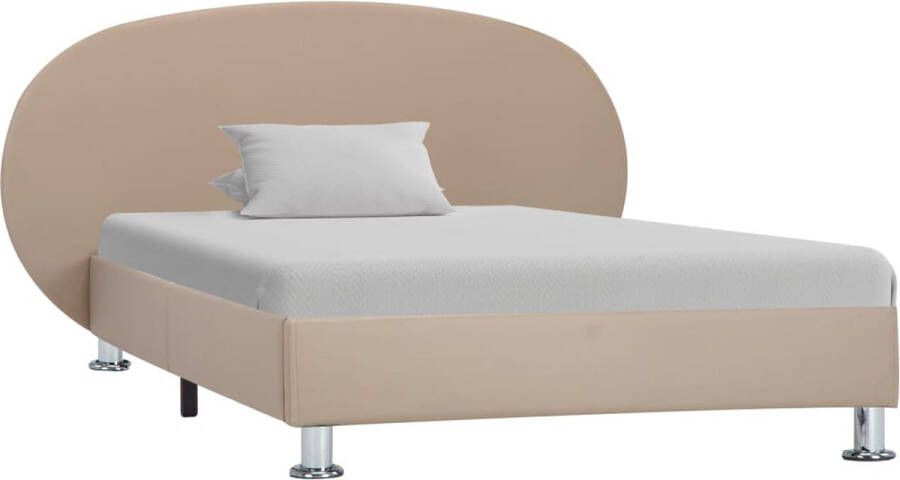 Decoways Bedframe kunstleer cappuccino 100x200 cm