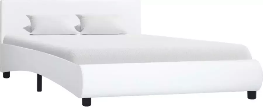 Decoways Bedframe kunstleer wit 140x200 cm