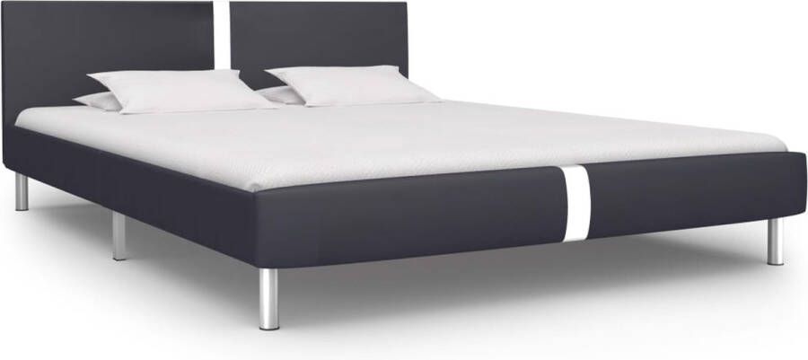 Decoways Bedframe kunstleer zwart 120x200 cm