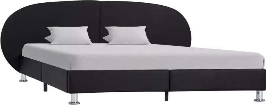 Decoways Bedframe kunstleer zwart 120x200 cm