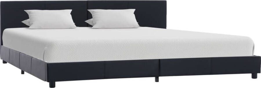 Decoways Bedframe kunstleer zwart 180x200 cm