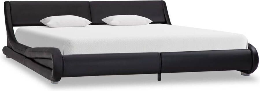 Decoways Bedframe kunstleer zwart 180x200 cm