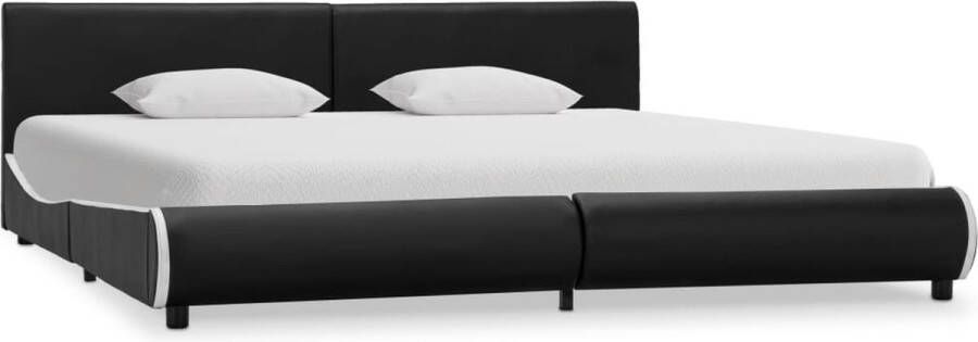 Decoways Bedframe kunstleer zwart 180x200 cm