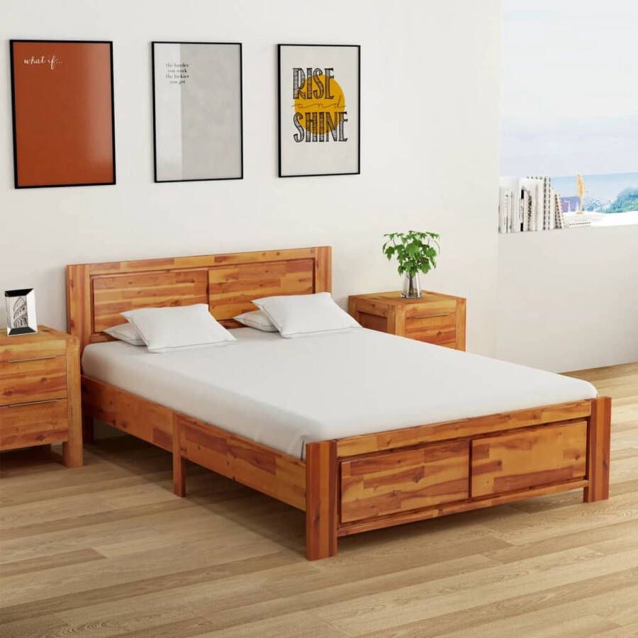 Decoways Bedframe massief acaciahout 140x200 cm