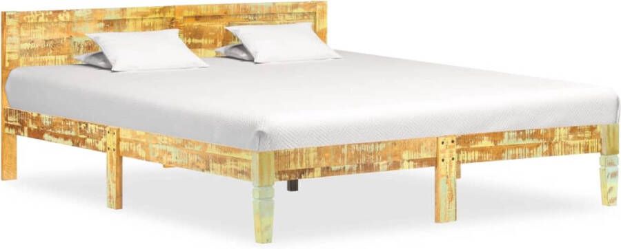 Decoways Bedframe massief gerecycled hout 140x200 cm