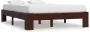 Decoways Bedframe massief grenenhout donkerbruin 120x200 cm - Thumbnail 1