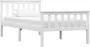 Decoways Bedframe massief grenenhout wit 90x200 cm - Thumbnail 1