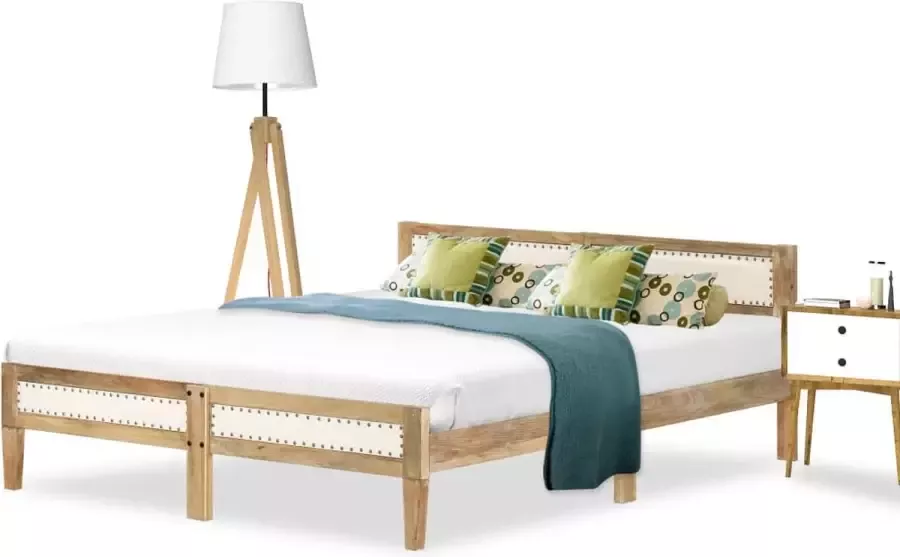 Decoways Bedframe massief mangohout 140 cm