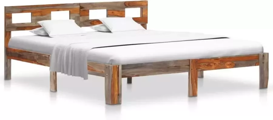 Decoways Bedframe massief sheeshamhout 160x200 cm