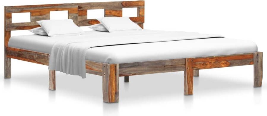 Decoways Bedframe massief sheeshamhout 180x200 cm