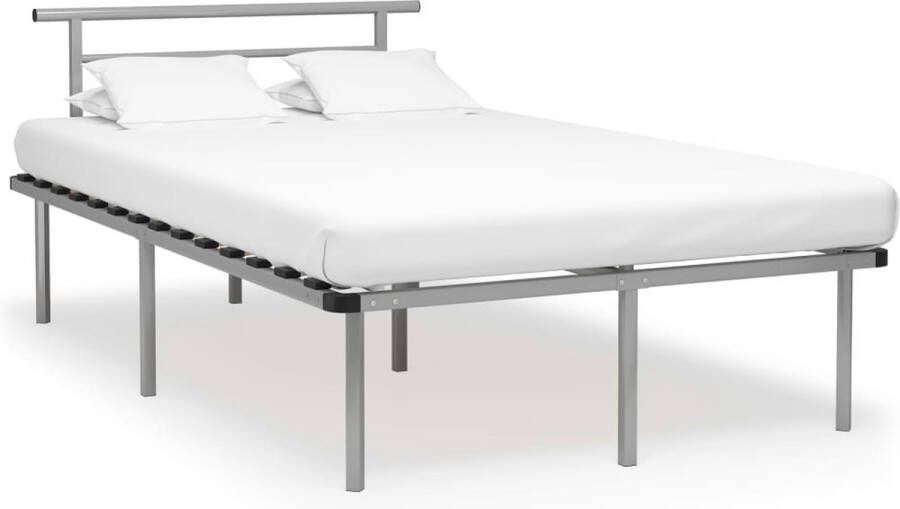 Decoways Bedframe metaal grijs 120x200 cm