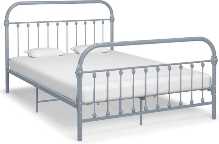 Decoways Bedframe metaal grijs 120x200 cm