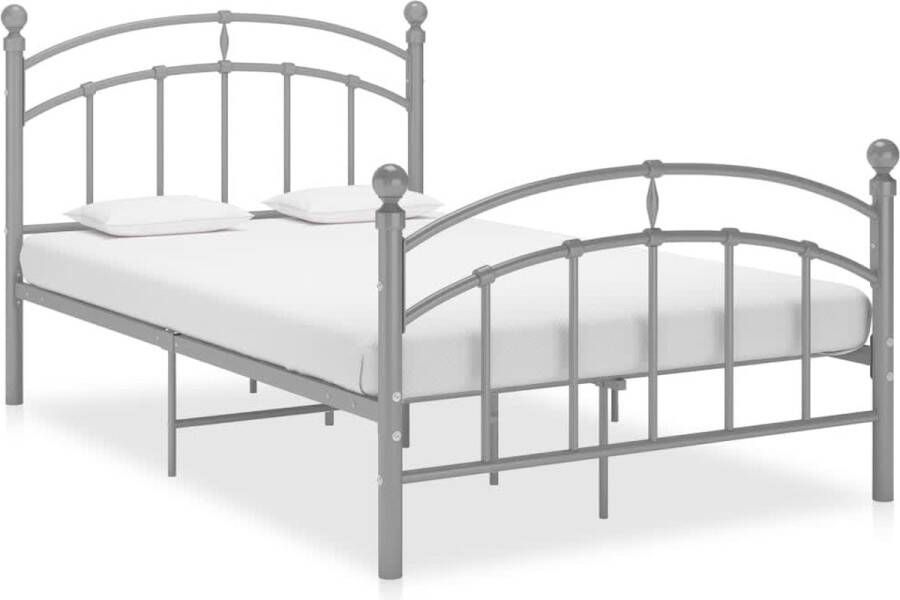 Decoways Bedframe metaal grijs 120x200 cm