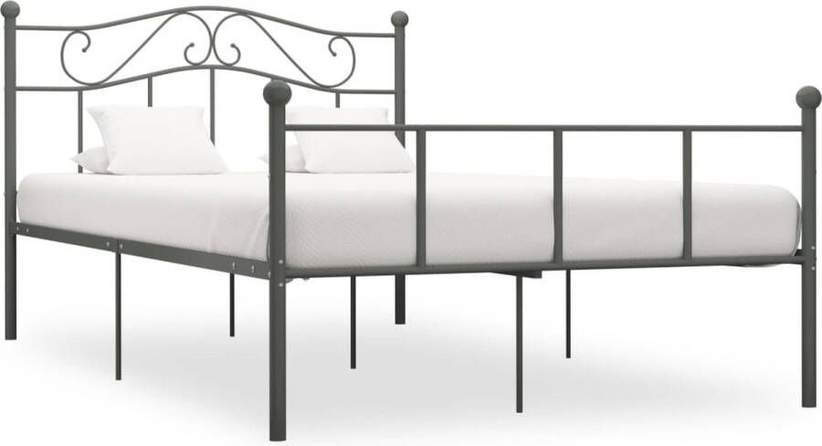 Decoways Bedframe metaal grijs 120x200 cm