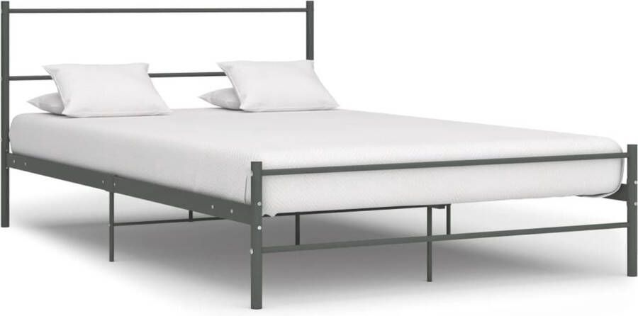 Decoways Bedframe metaal grijs 120x200 cm