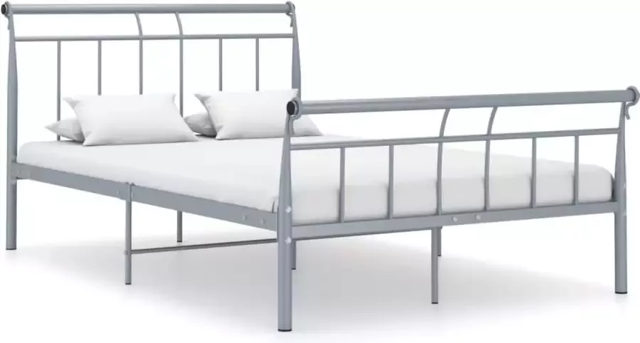 Decoways Bedframe metaal grijs 120x200 cm