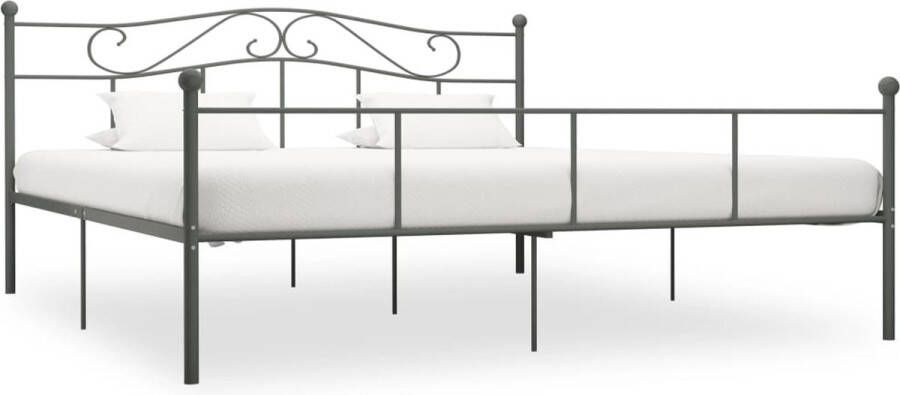 Decoways Bedframe metaal grijs 180x200 cm