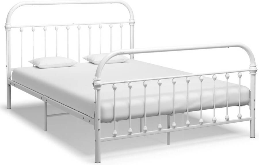 Decoways Bedframe metaal wit 120x200 cm