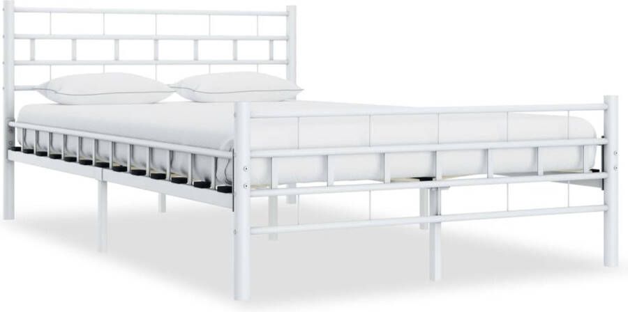 Decoways Bedframe metaal wit 120x200 cm