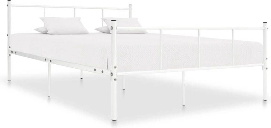 Decoways Bedframe metaal wit 120x200 cm