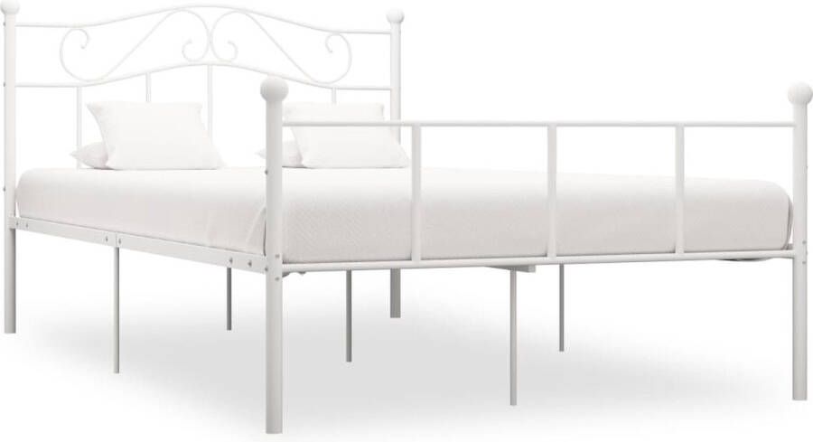 Decoways Bedframe metaal wit 120x200 cm