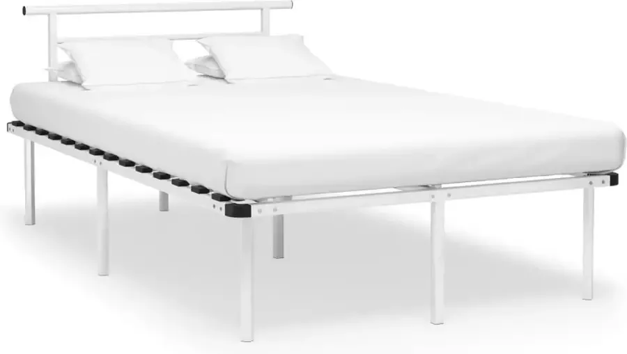 Decoways Bedframe metaal wit 120x200 cm