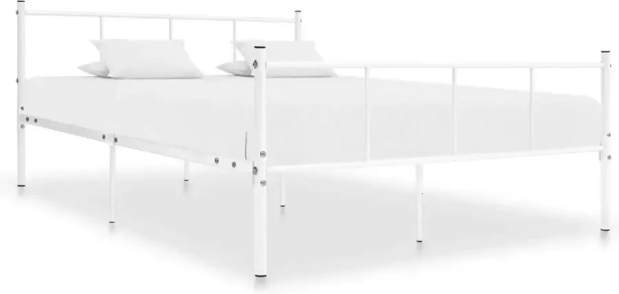 Decoways Bedframe metaal wit 120x200 cm