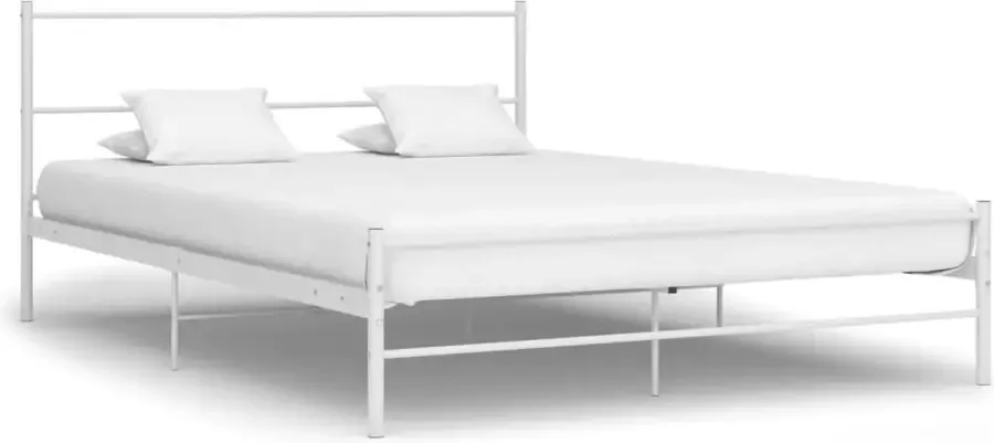 Decoways Bedframe metaal wit 120x200 cm