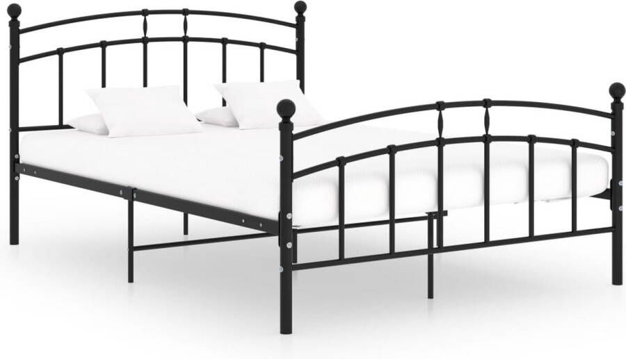 Decoways Bedframe metaal zwart 200x200 cm