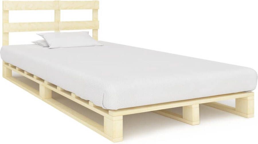 Decoways Bedframe pallet massief grenenhout 120x200 cm