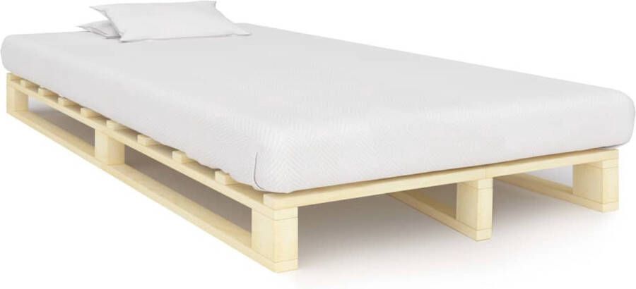 Decoways Bedframe pallet massief grenenhout 120x200 cm