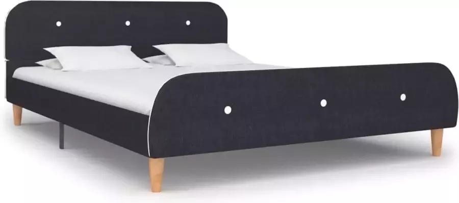 Decoways Bedframe stof donkergrijs 140x200 cm