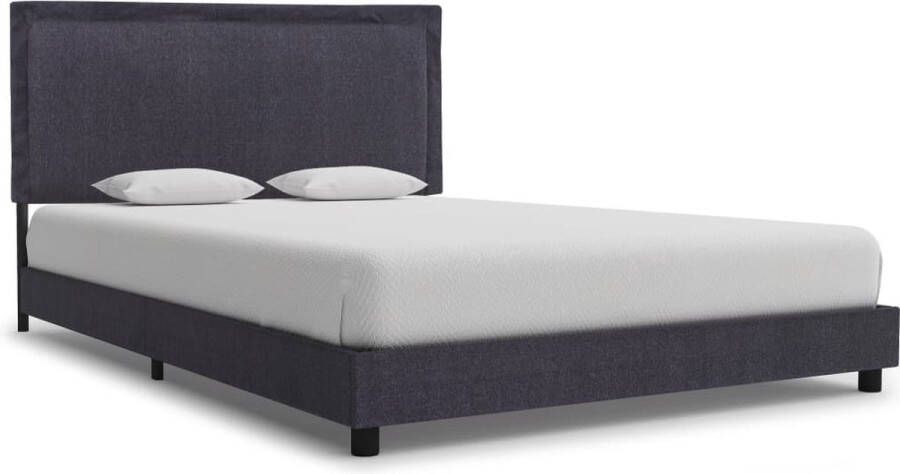 Decoways Bedframe stof donkergrijs 140x200 cm