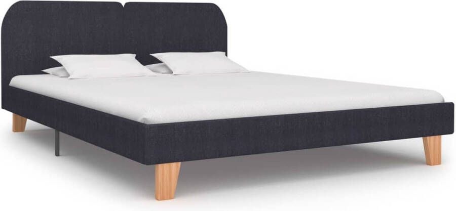 Decoways Bedframe stof donkergrijs 160x200 cm