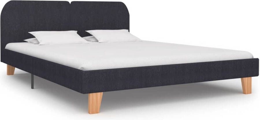 Decoways Bedframe stof donkergrijs 180x200 cm