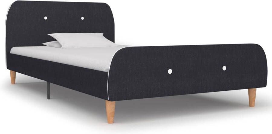 Decoways Bedframe stof donkergrijs 90x200 cm