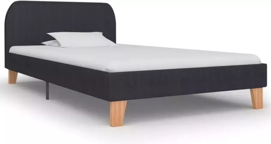 Decoways Bedframe stof donkergrijs 90x200 cm