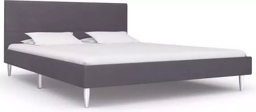 Decoways Bedframe stof grijs 160x200 cm