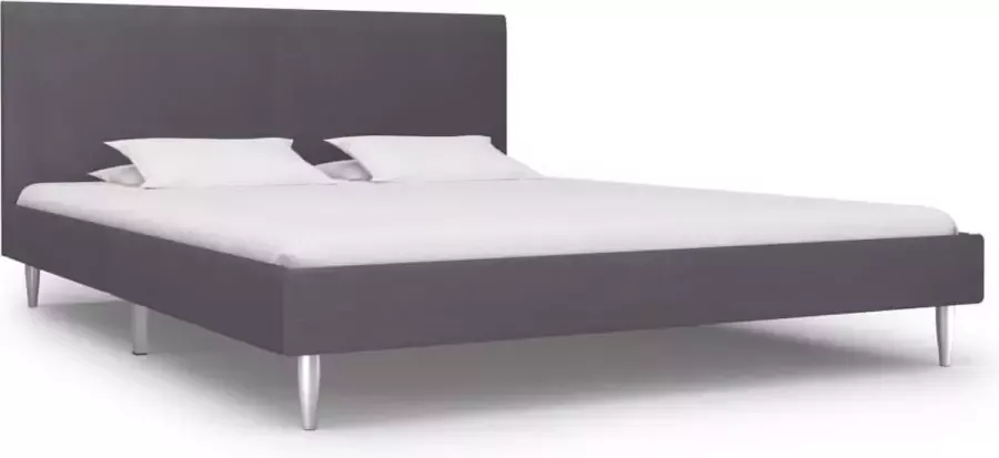 Decoways Bedframe stof grijs 180x200 cm