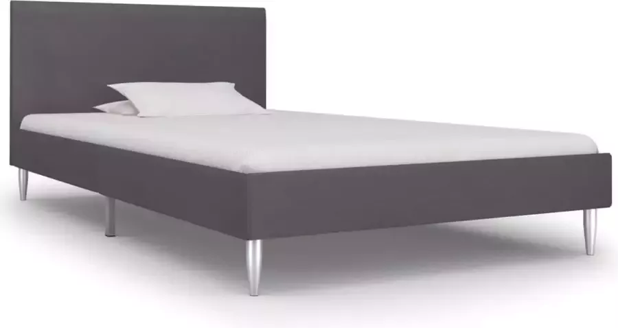 Decoways Bedframe stof grijs 90x200 cm