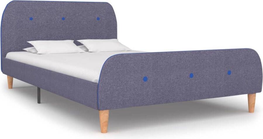 Decoways Bedframe stof lichtgrijs 120x200 cm