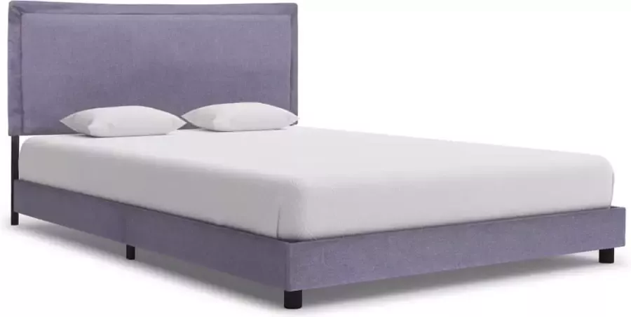 Decoways Bedframe stof lichtgrijs 140x200 cm