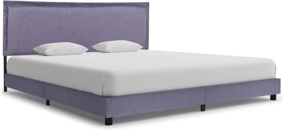 Decoways Bedframe stof lichtgrijs 160x200 cm