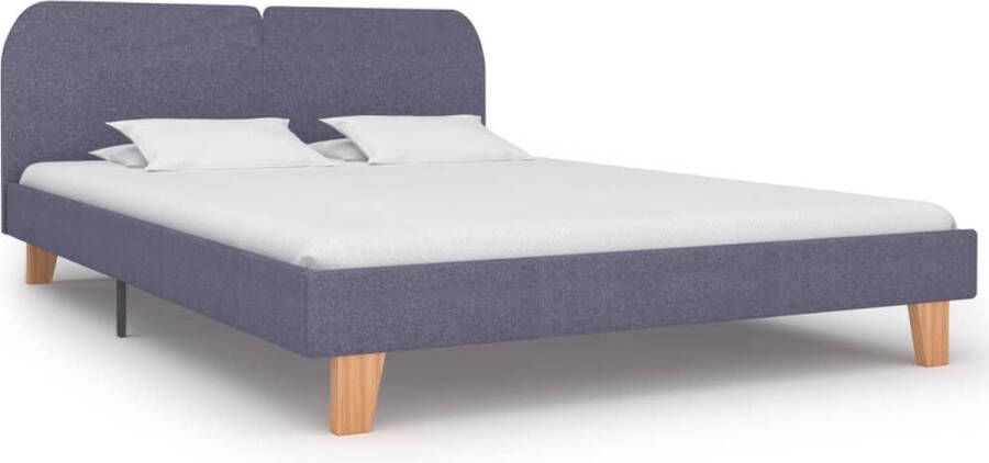 Decoways Bedframe stof lichtgrijs 180x200 cm