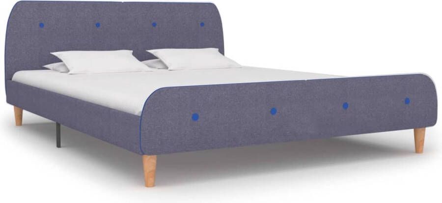 Decoways Bedframe stof lichtgrijs 180x200 cm